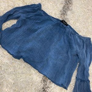 Adorable light blue drop off the shoulder!